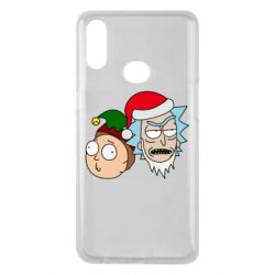 Чехол для Samsung A10s New Year's Rick and Morty - PrintSalon