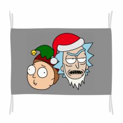 Флаг New Year's Rick and Morty - PrintSalon