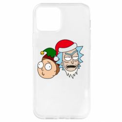 Чехол для iPhone 12 Pro New Year's Rick and Morty - PrintSalon
