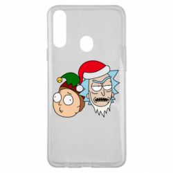 Чехол для Samsung A20s New Year's Rick and Morty - PrintSalon