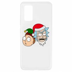 Чехол для Samsung A32 4G New Year's Rick and Morty - PrintSalon
