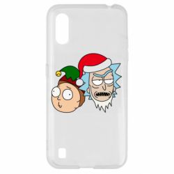 Чехол для Samsung A01/M01 New Year's Rick and Morty