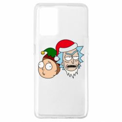 Чехол для Oppo A74 4G New Year's Rick and Morty - PrintSalon