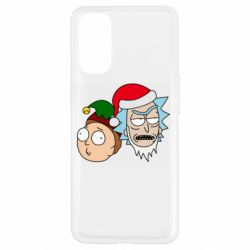 Чехол для Oppo Reno 4 New Year's Rick and Morty - PrintSalon