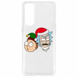 Чехол для Oppo Reno 4 Pro New Year's Rick and Morty - PrintSalon