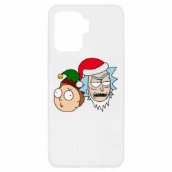 Чехол для Oppo Reno 5 Lite New Year's Rick and Morty - PrintSalon