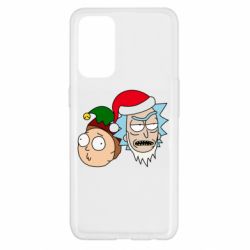 Чехол для Oppo Reno 5 4G New Year's Rick and Morty - PrintSalon