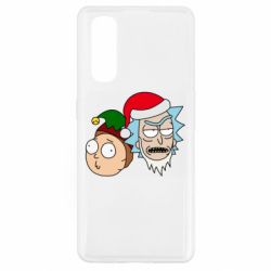 Чехол для Oppo Find X2 New Year's Rick and Morty - PrintSalon