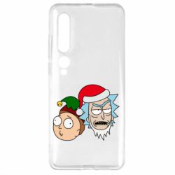 Чехол для Xiaomi Mi10/10 Pro New Year's Rick and Morty - PrintSalon