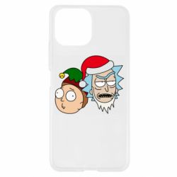 Чехол для Xiaomi Mi11 Lite New Year's Rick and Morty - PrintSalon