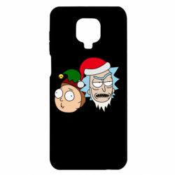 Чехол для Xiaomi Redmi Note 9S/9Pro/9Pro Max New Year's Rick and Morty - PrintSalon
