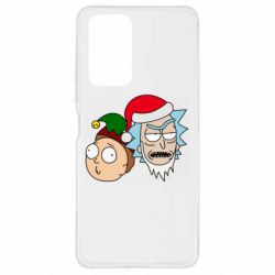 Чехол для Xiaomi Redmi Note 10 Pro New Year's Rick and Morty - PrintSalon