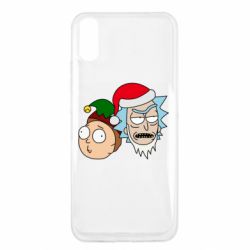 Чехол для Xiaomi Redmi 9a New Year's Rick and Morty