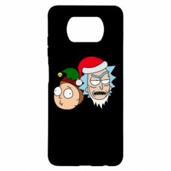 Чехол для Xiaomi Poco X3 New Year's Rick and Morty - PrintSalon