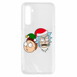 Чехол для Realme 6 New Year's Rick and Morty - PrintSalon