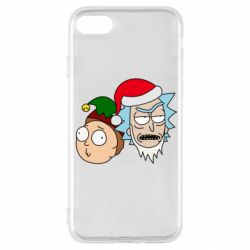 Чехол для iPhone SE 2022 New Year's Rick and Morty - PrintSalon