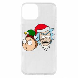 Чехол для iPhone 14 New Year's Rick and Morty