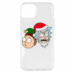 Чехол для iPhone 14 Plus New Year's Rick and Morty - PrintSalon