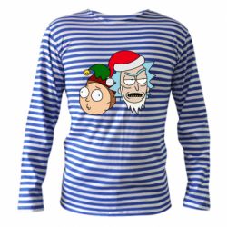 Тельняшка с длинным рукавом New Year's Rick and Morty - PrintSalon