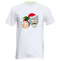 Мужская футболка для спорта New Year's Rick and Morty