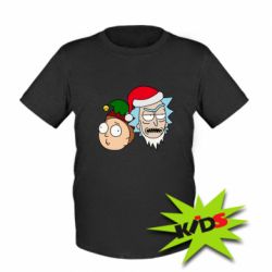 Детская футболка New Year's Rick and Morty - PrintSalon