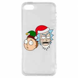 Чехол для iPhone5/5S/SE New Year's Rick and Morty - PrintSalon
