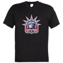 Мужская футболка  с V-образным вырезом New York Rangers - PrintSalon