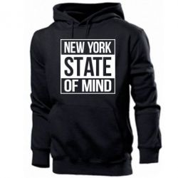 Мужское худи New York state of mind - PrintSalon