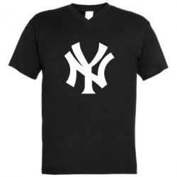 Мужская футболка  с V-образным вырезом New York yankees-PrintSalon Мужская футболка  с V-образным вырезом New York yankees