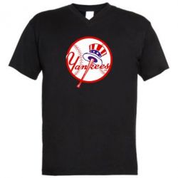 Мужская футболка  с V-образным вырезом New York Yankees - PrintSalon