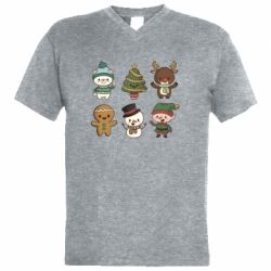 Чоловіча футболка з V-подібним вирізом Newborn New Year - PrintSalon
