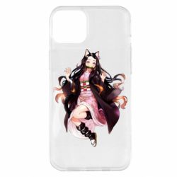 Чохол для iPhone 14 Plus Nezuko cat - PrintSalon