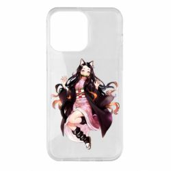 Чохол для iPhone 14 Pro Max Nezuko cat - PrintSalon