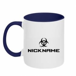 Чашка двухцветная 320ml Nickname Counter Strike logo - PrintSalon