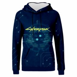 Женское 3D худи Nickname Cyberpunk - PrintSalon