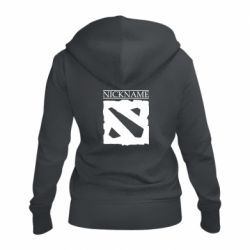 Женское худи на молнии Nickname Dota - PrintSalon