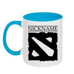 Чашка двухцветная 320ml Nickname Dota - PrintSalon