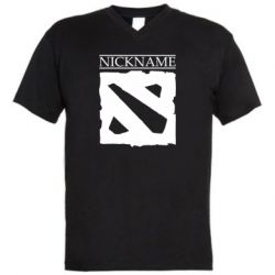 Мужская футболка  с V-образным вырезом Nickname Dota - PrintSalon