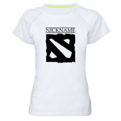 Женская футболка для спорта Nickname Dota - PrintSalon