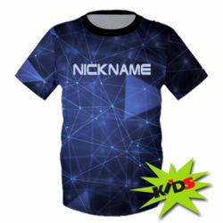 Детская 3D футболка Nickname for the game - PrintSalon
