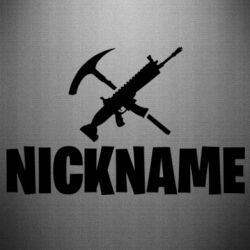 Наклейка Nickname fortnite weapons - PrintSalon