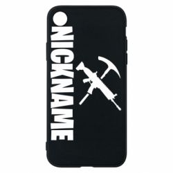 Чехол для iPhone XR Nickname fortnite weapons - PrintSalon