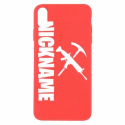 Чехол для iPhone Xs Max Nickname fortnite weapons - PrintSalon