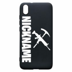 Чехол для Xiaomi Redmi 7A Nickname fortnite weapons - PrintSalon