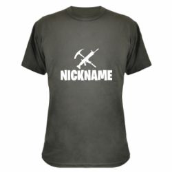 Камуфляжная футболка Nickname fortnite weapons - PrintSalon