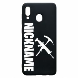 Чехол для Samsung A30 Nickname fortnite weapons - PrintSalon