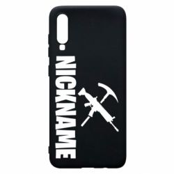 Чехол для Samsung A70 Nickname fortnite weapons - PrintSalon