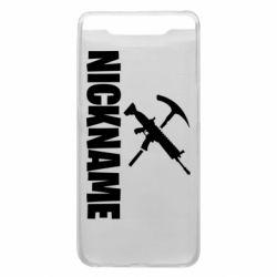Чехол для Samsung A80 Nickname fortnite weapons - PrintSalon