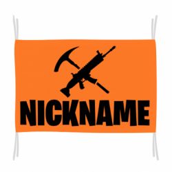 Флаг Nickname fortnite weapons - PrintSalon