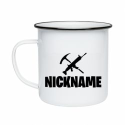 Кружка эмалированная Nickname fortnite weapons - PrintSalon